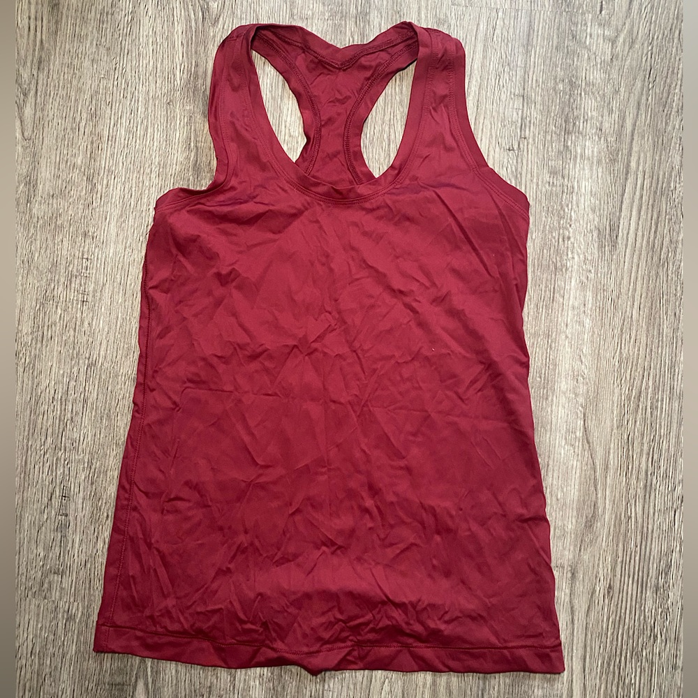 Maroon workout tank, racer back size S